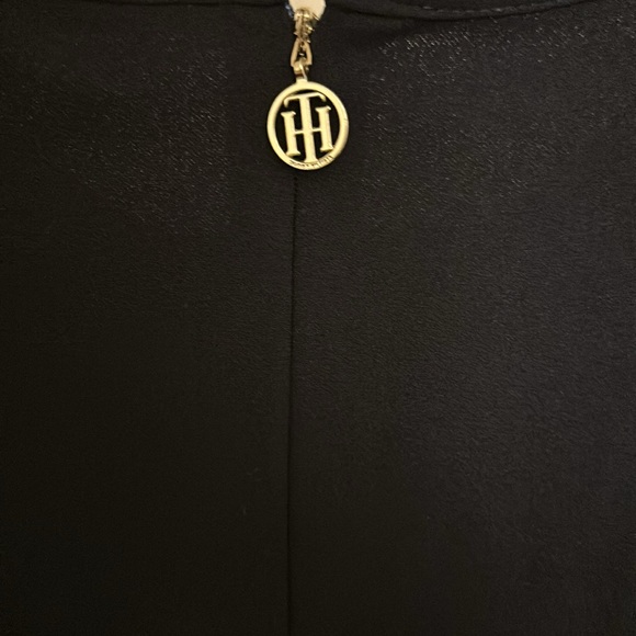 EUC Tommy Hilfiger Sheath Dress Size 10 Navy with Green Trim - Picture 7 of 9